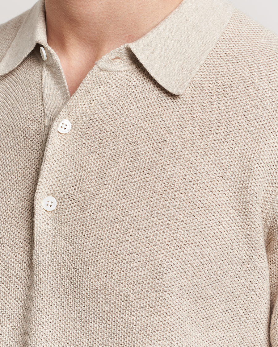 Herr | Pikéer | A Day's March | Rosehall Popcorn Stitch Polo Sand