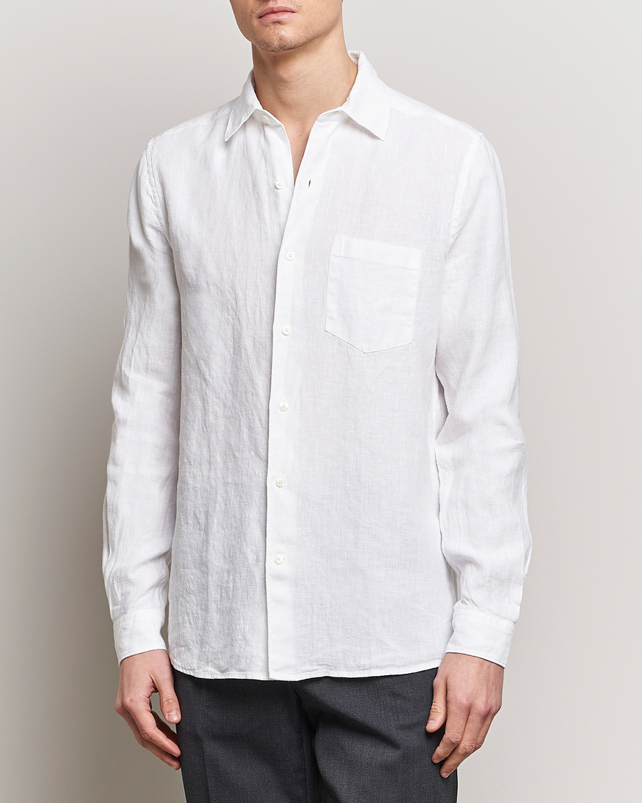 Herr | Linneavdelningen | A Day's March | Abu Linen Shirt White