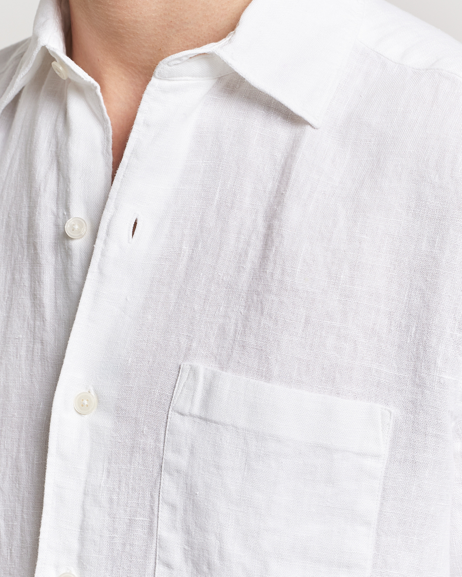Herr | Skjortor | A Day's March | Abu Linen Shirt White