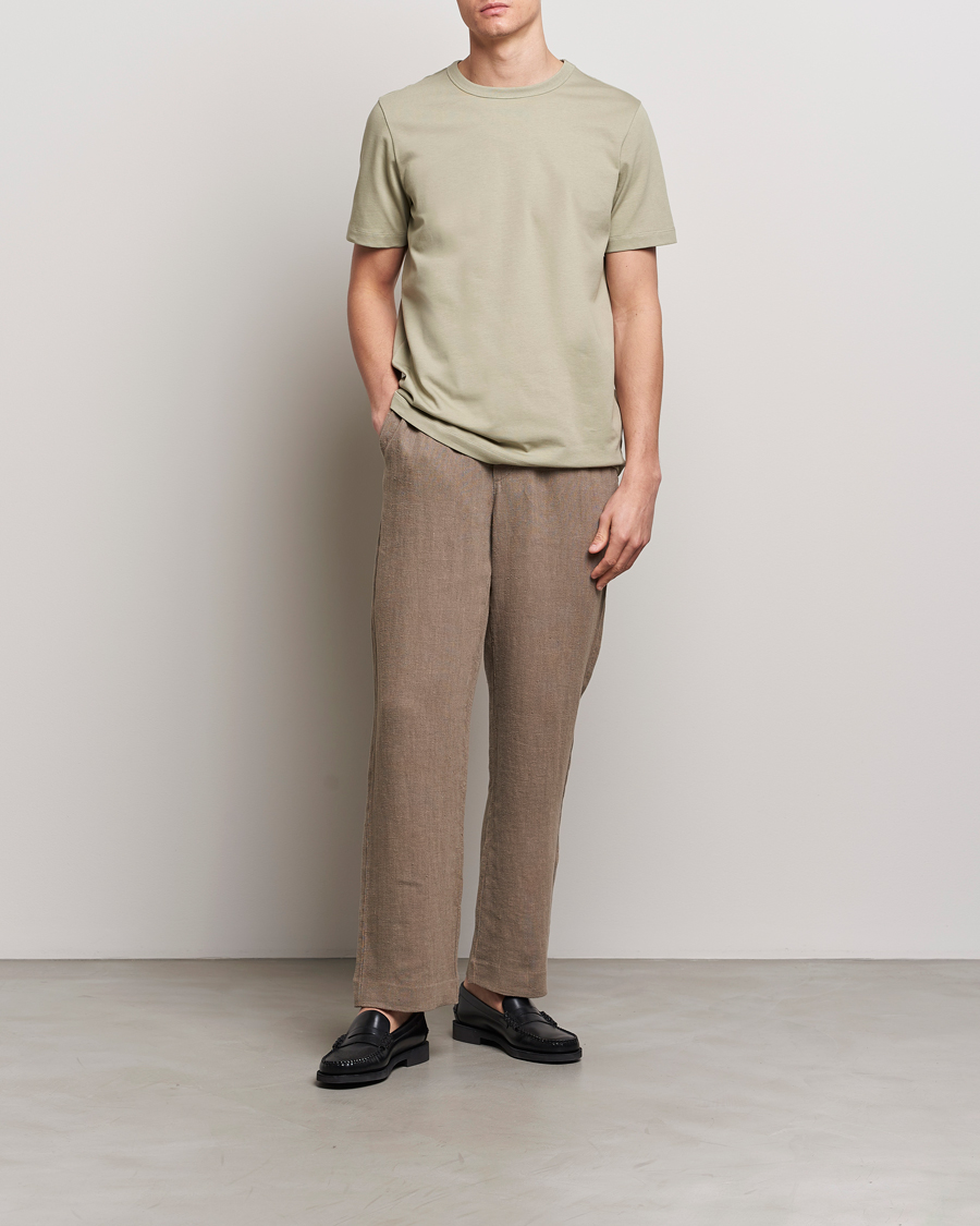 Herr | T-Shirts | A Day's March | Heavy T-Shirt Green Tea