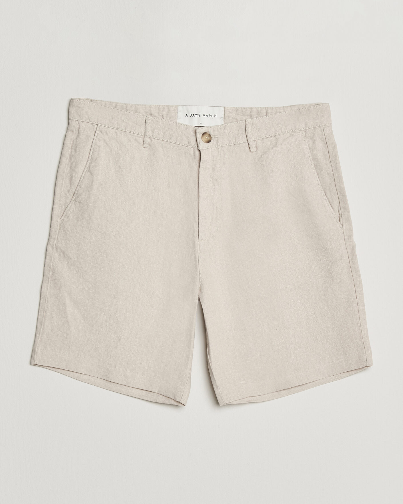 Herr | Shorts | A Day's March | Luny Linen Shorts Oyster