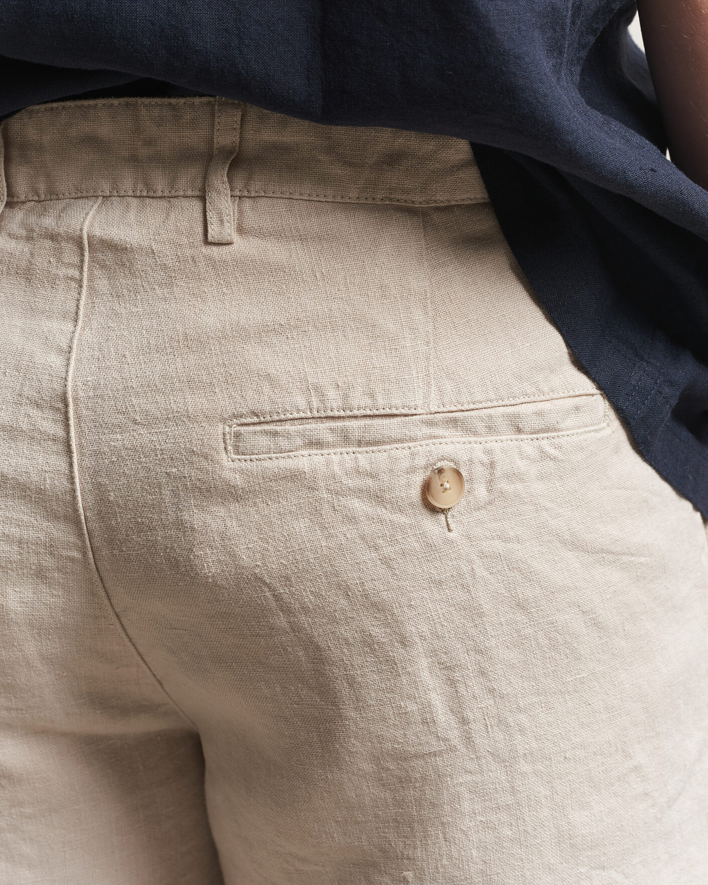 Herr | Shorts | A Day's March | Luny Linen Shorts Oyster