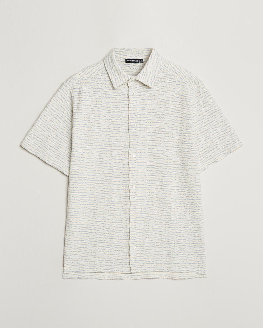 Herr | Skjortor | J.Lindeberg | Torpa Structure Shirt Chambray Blue