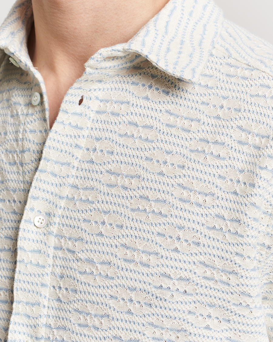 Herr | Skjortor | J.Lindeberg | Torpa Structure Shirt Chambray Blue