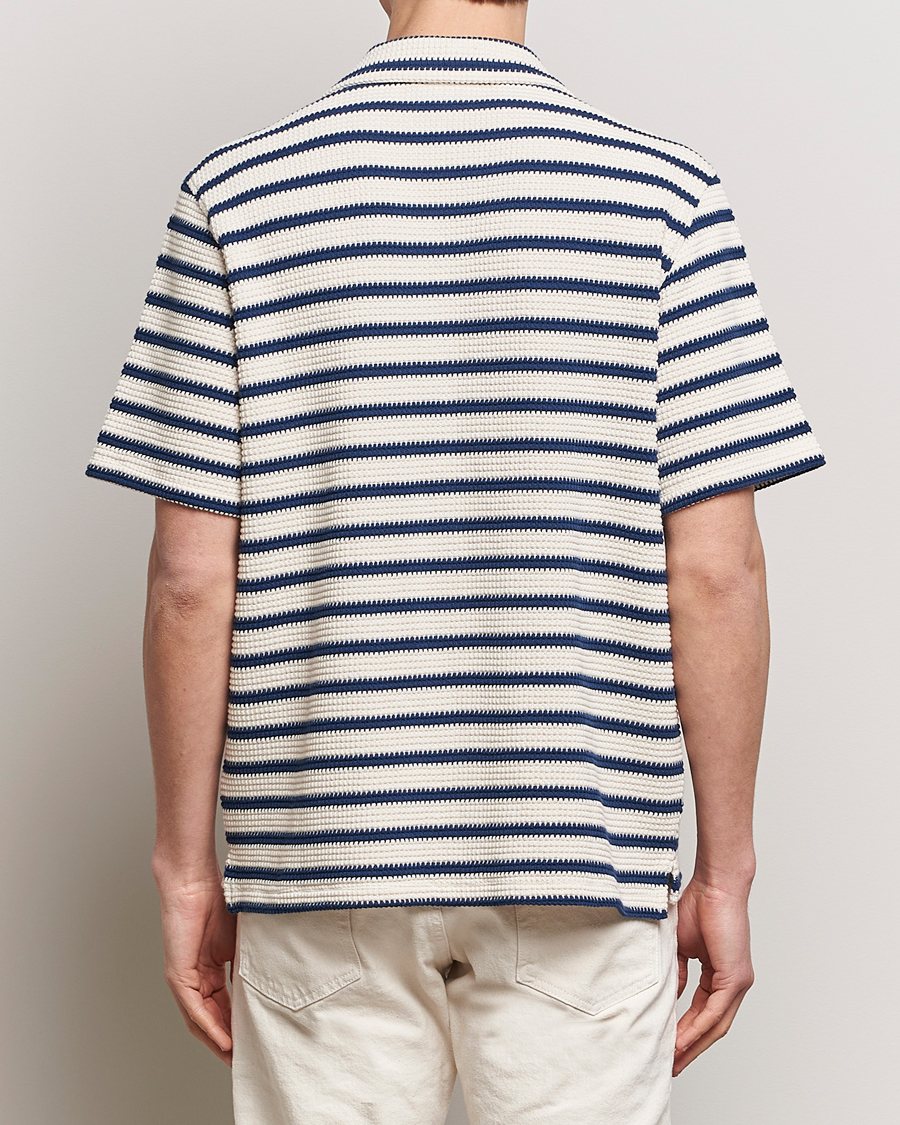 Herr | Skjortor | J.Lindeberg | Tiro Resort Stripe Shirt Estate Blue