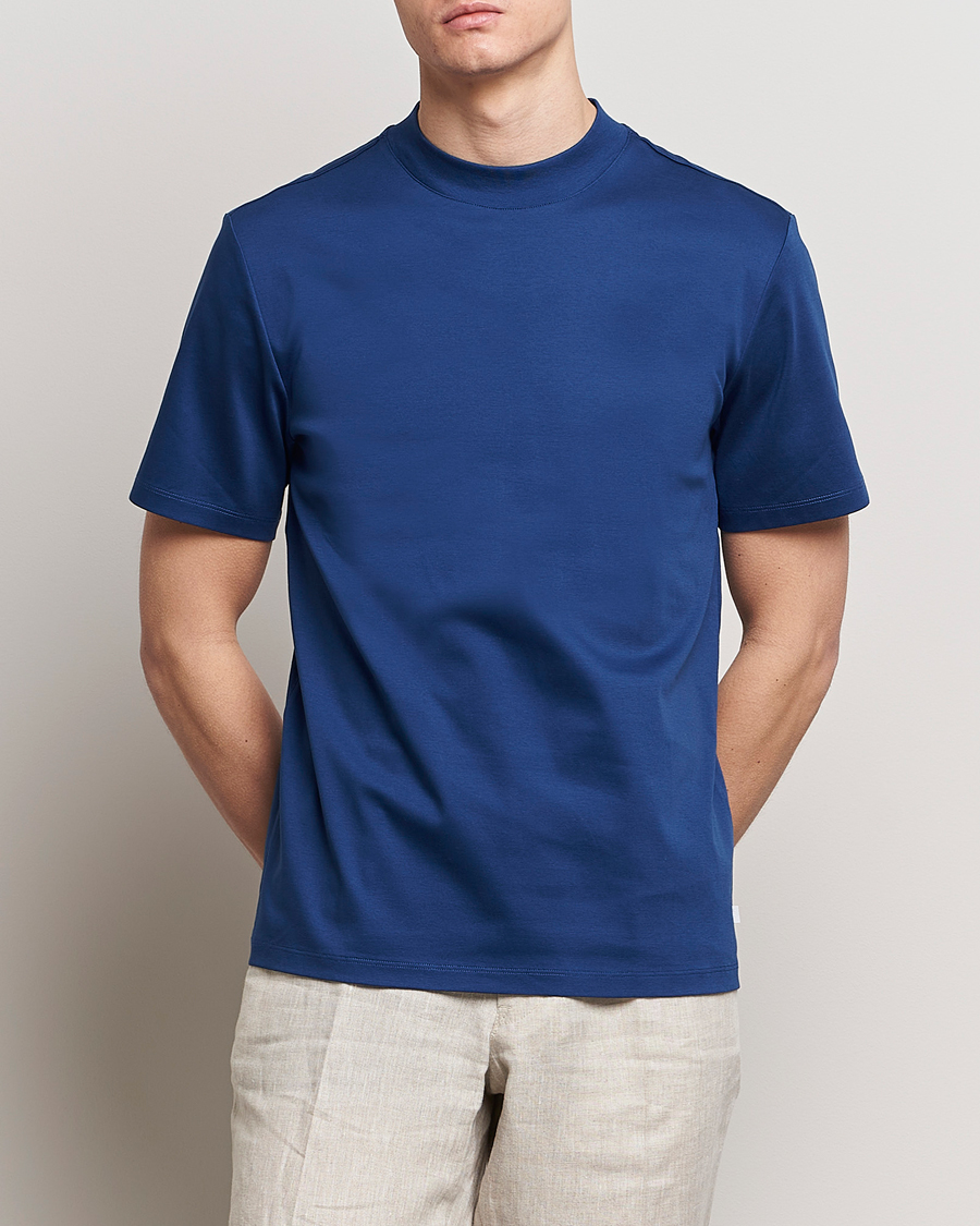 Herr | Senast inkommet | J.Lindeberg | Ace Mock Neck T-Shirt Estate Blue