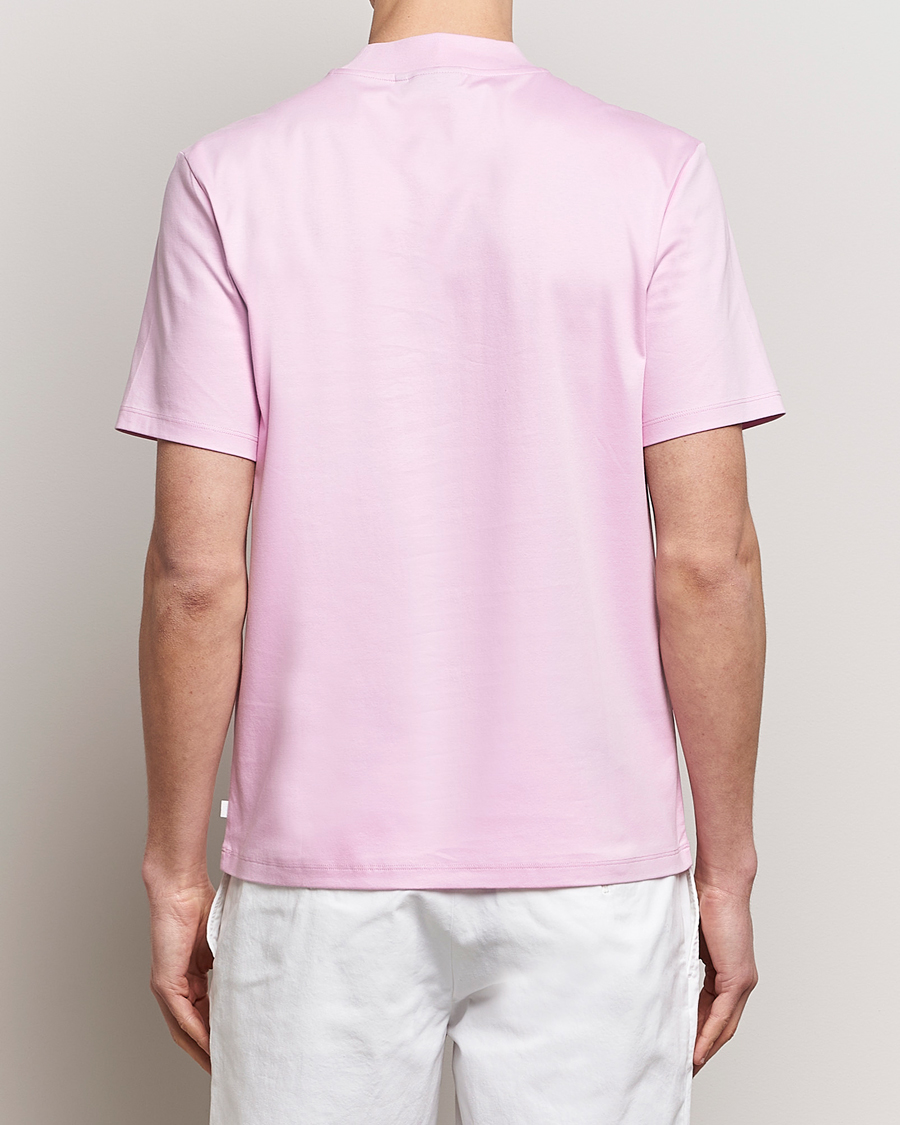 Herr | T-Shirts | J.Lindeberg | Ace Mock Neck T-Shirt Pink Lavender