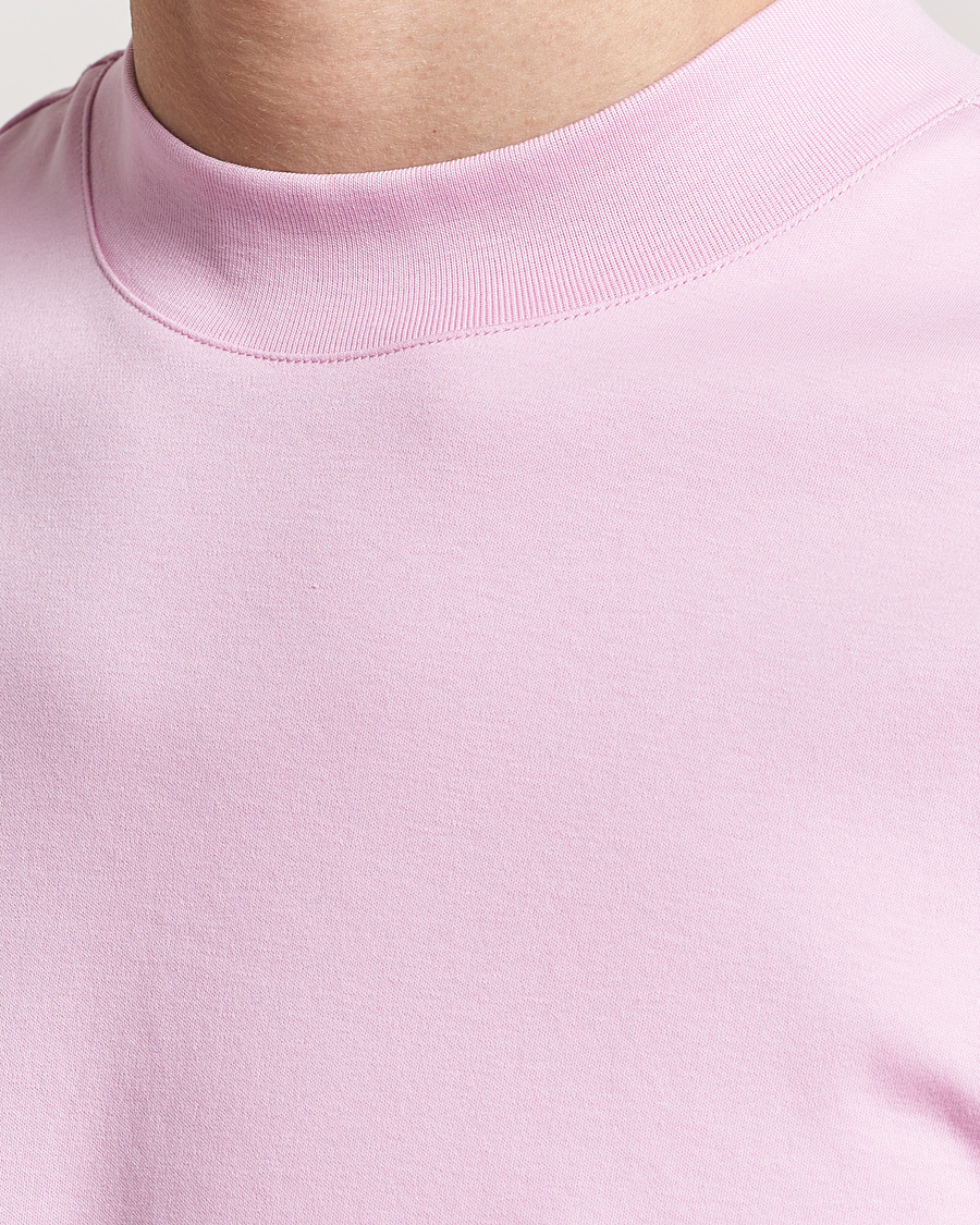 Herr | T-Shirts | J.Lindeberg | Ace Mock Neck T-Shirt Pink Lavender