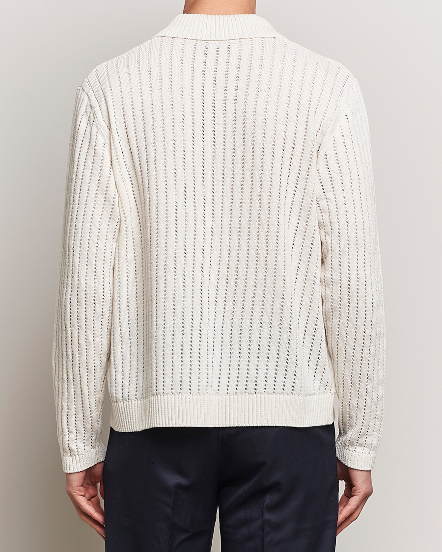 Herr | Tröjor | J.Lindeberg | Edmondo Collar Cardigan Cloud White