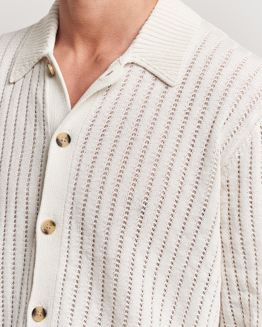Herr | Tröjor | J.Lindeberg | Edmondo Collar Cardigan Cloud White