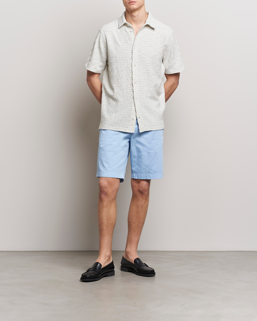 Herr | Shorts | J.Lindeberg | Nathan Cloud Satin Shorts Chambray Blue