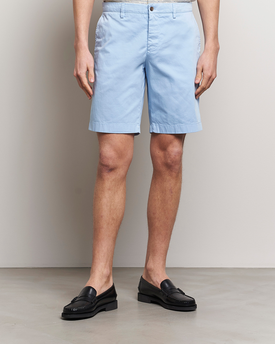 Herr | Shorts | J.Lindeberg | Nathan Cloud Satin Shorts Chambray Blue