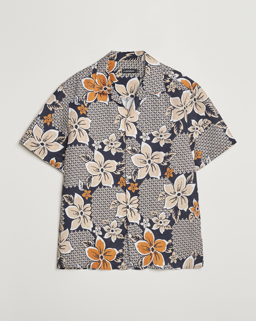 Herr | Skjortor | J.Lindeberg | Elio Linen Island Floral Shirt Island Floral Mix