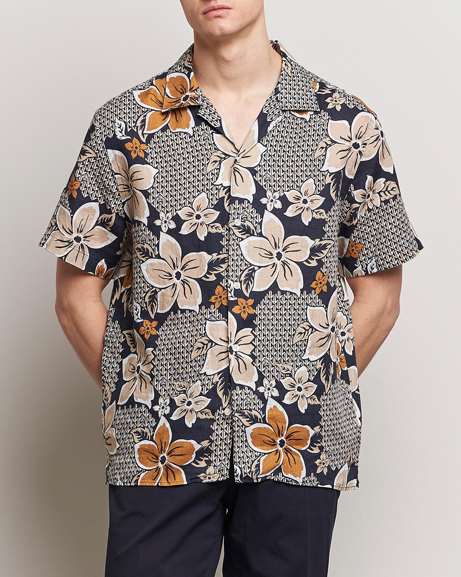 Herr | Linneskjortor | J.Lindeberg | Elio Linen Island Floral Shirt Island Floral Mix