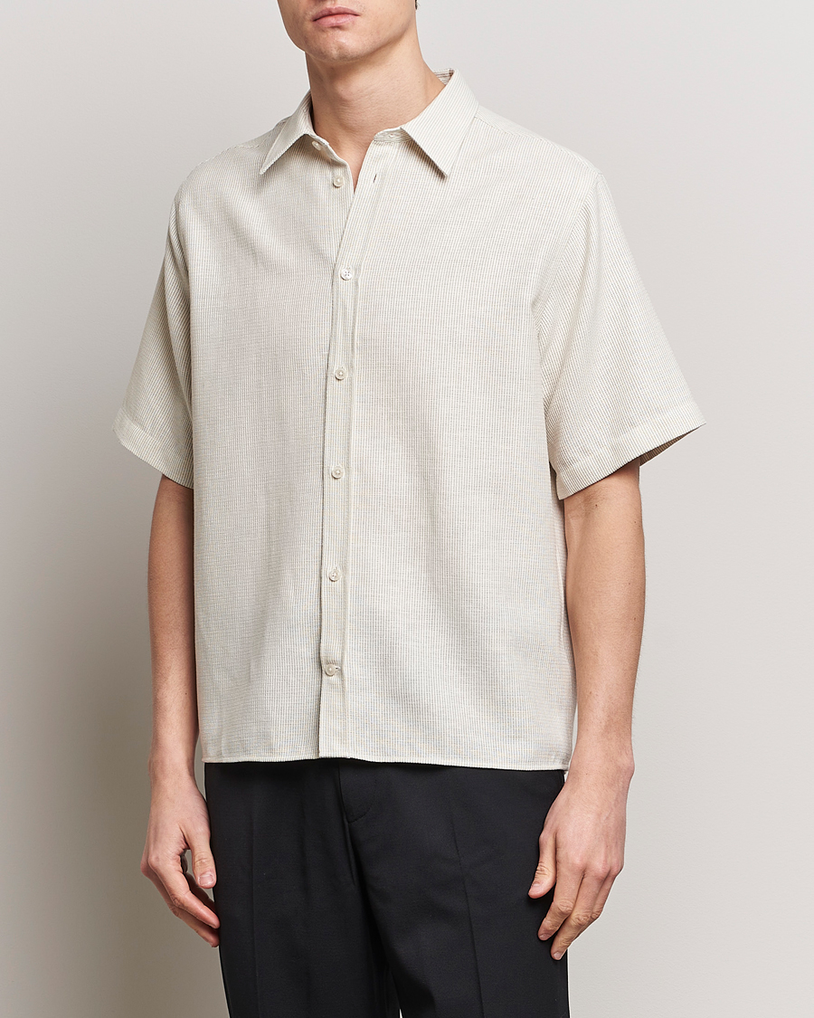 Herre | Skjorter | J.Lindeberg | Lund Linen Mix Shirt Safari Beige