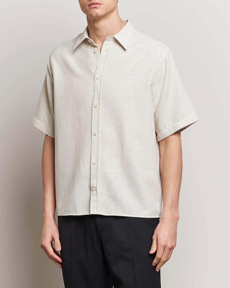 Herr | Nya produktbilder | J.Lindeberg | Lund Linen Mix Shirt Safari Beige