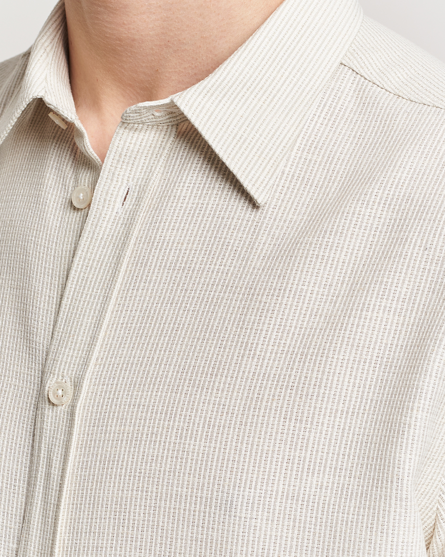 Herr | Skjortor | J.Lindeberg | Lund Linen Mix Shirt Safari Beige
