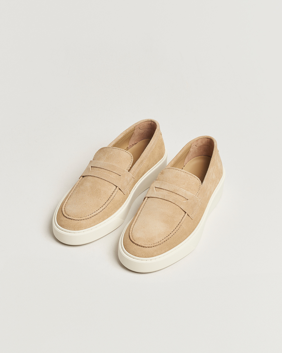 Herr | Mockaskor | J.Lindeberg | Mauri Suede Loafer Safari Beige