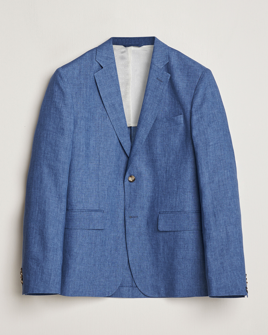 Herr | Kavajer | J.Lindeberg | Hopper U Super Linen Blazer Chambray Blue