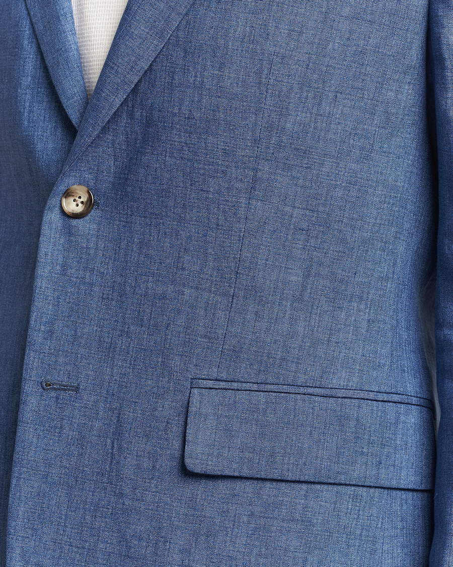 Herr | Kavajer | J.Lindeberg | Hopper U Super Linen Blazer Chambray Blue