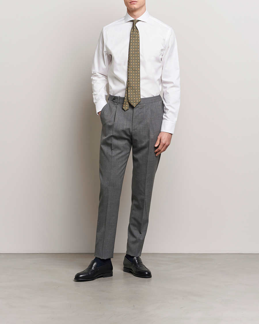 Herr | Businesskjortor | Oscar Jacobson | Reg Fit Cut Away Non Iron Twill Optical White