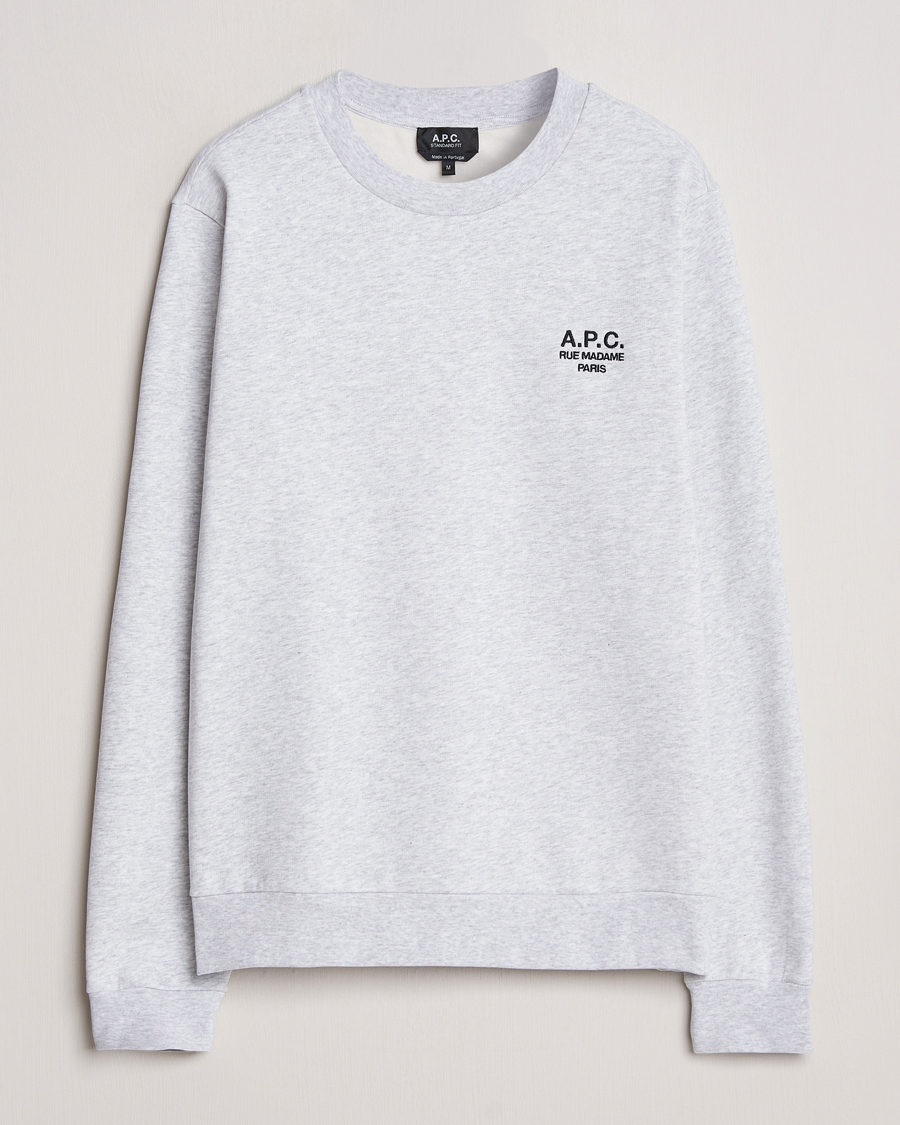 Herr | Tröjor | A.P.C. | Rue Madame Sweatshirt Heather Grey/Black