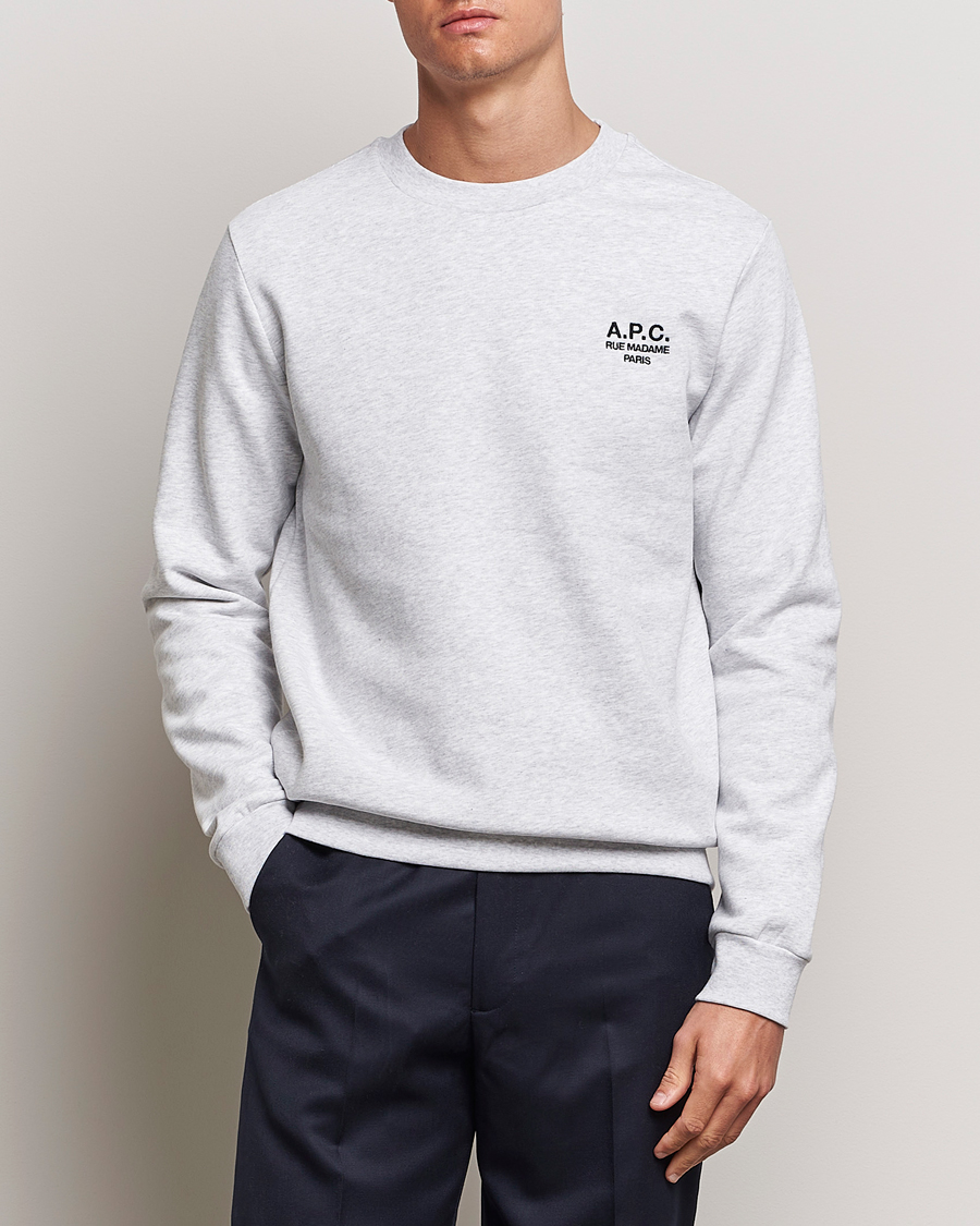 Herr | Tröjor | A.P.C. | Rue Madame Sweatshirt Heather Grey/Black