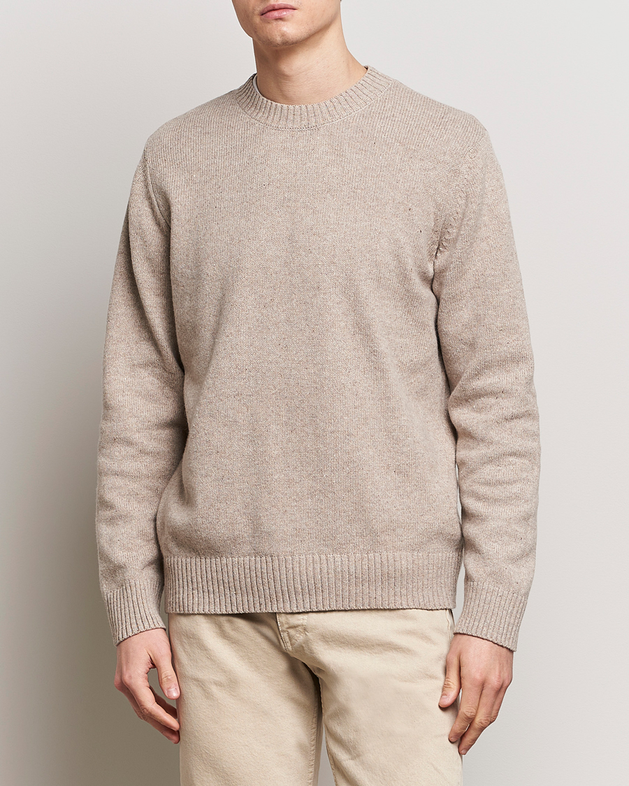 Herr | Tröjor | A.P.C. | Pull Lucien Wool Knitted Sweater Beige
