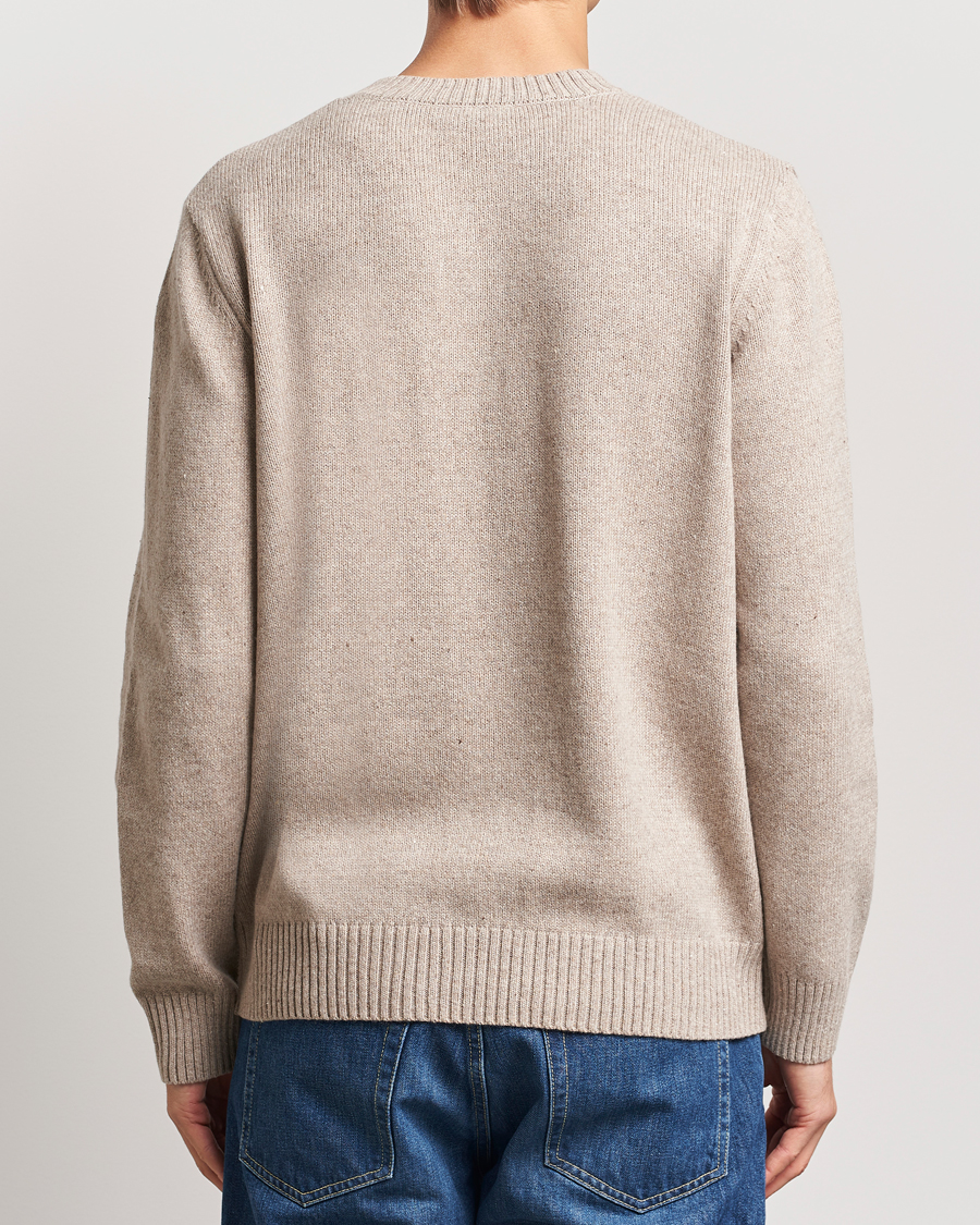 Herr | Tröjor | A.P.C. | Pull Lucien Wool Knitted Sweater Beige