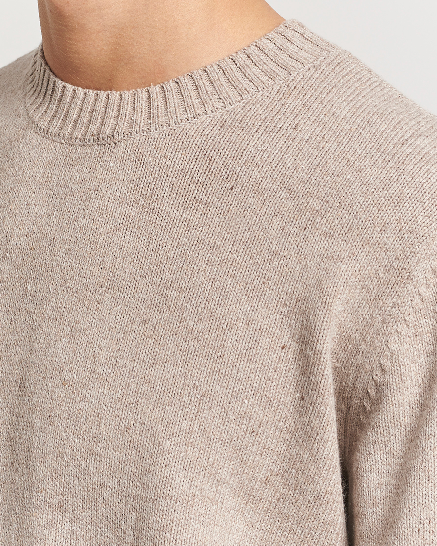 Herr | Tröjor | A.P.C. | Pull Lucien Wool Knitted Sweater Beige