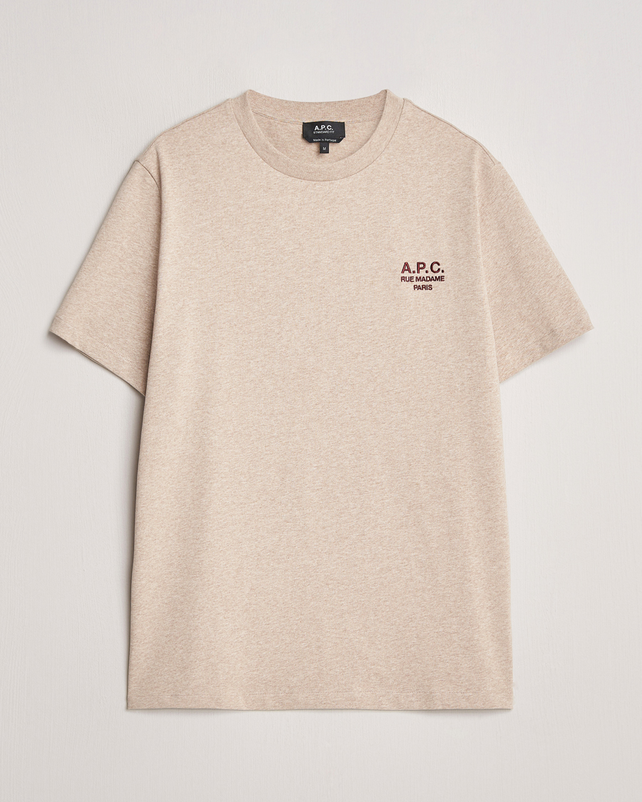 Herr | T-Shirts | A.P.C. | Rue Madame T-Shirt Beige Chine