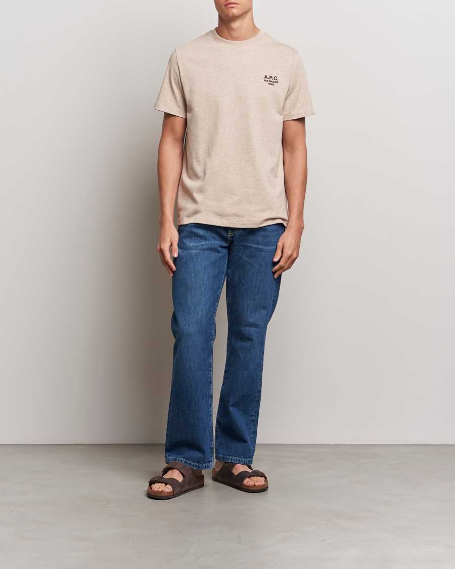 Herr | T-Shirts | A.P.C. | Rue Madame T-Shirt Beige Chine