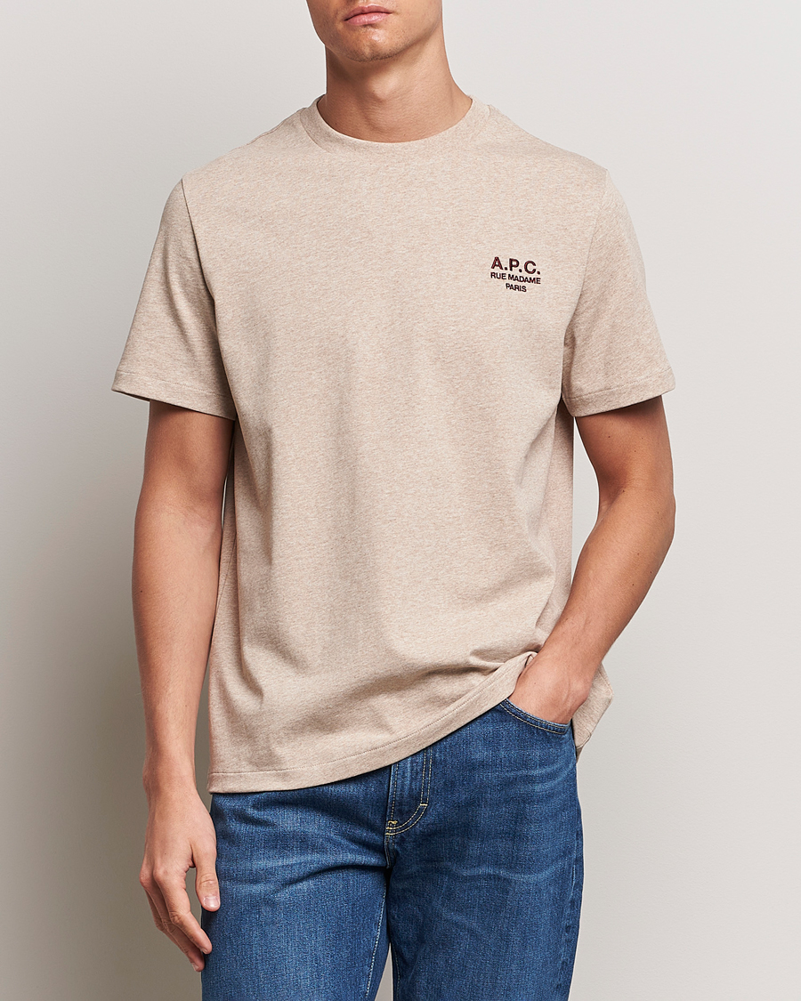 Herr | Avdelningar | A.P.C. | Rue Madame T-Shirt Beige Chine