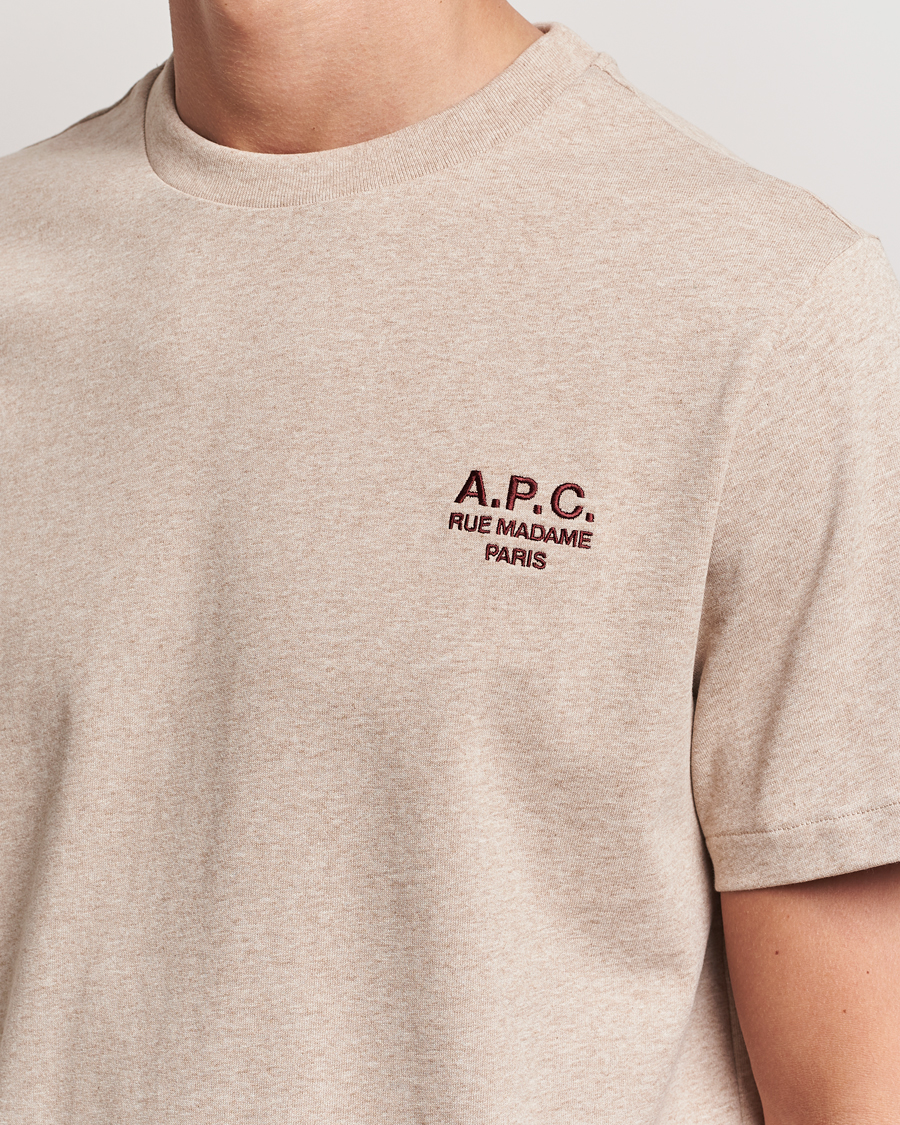 Herr | T-Shirts | A.P.C. | Rue Madame T-Shirt Beige Chine