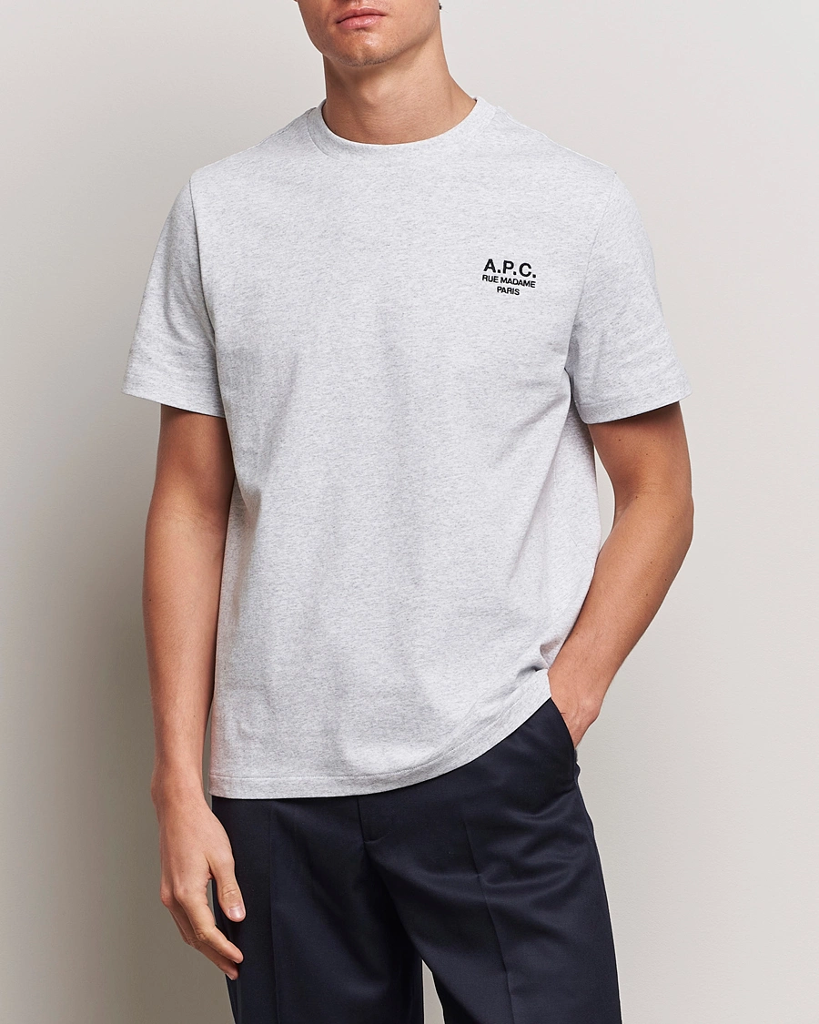 Herr | T-Shirts | A.P.C. | Rue Madame T-Shirt Heather Grey