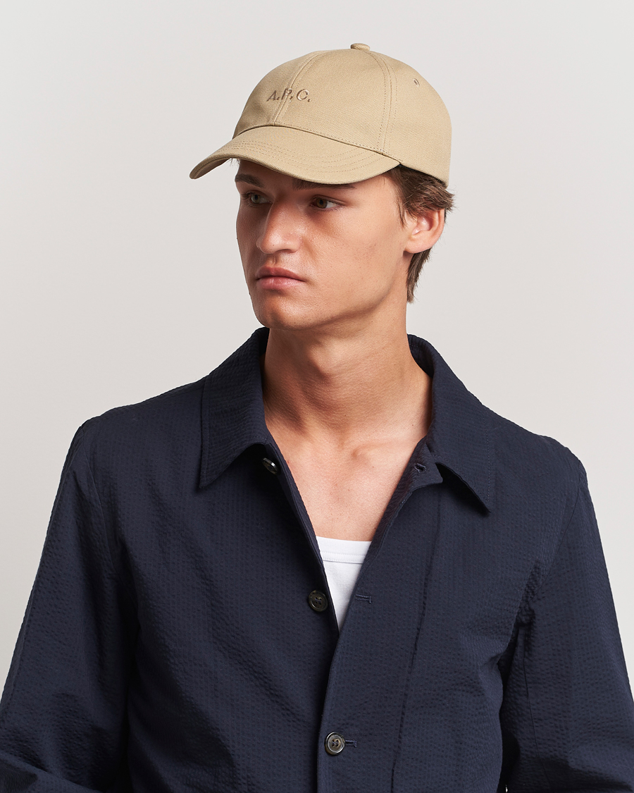 Herr | Kepsar | A.P.C. | Charlie Baseball Cap Dark Beige