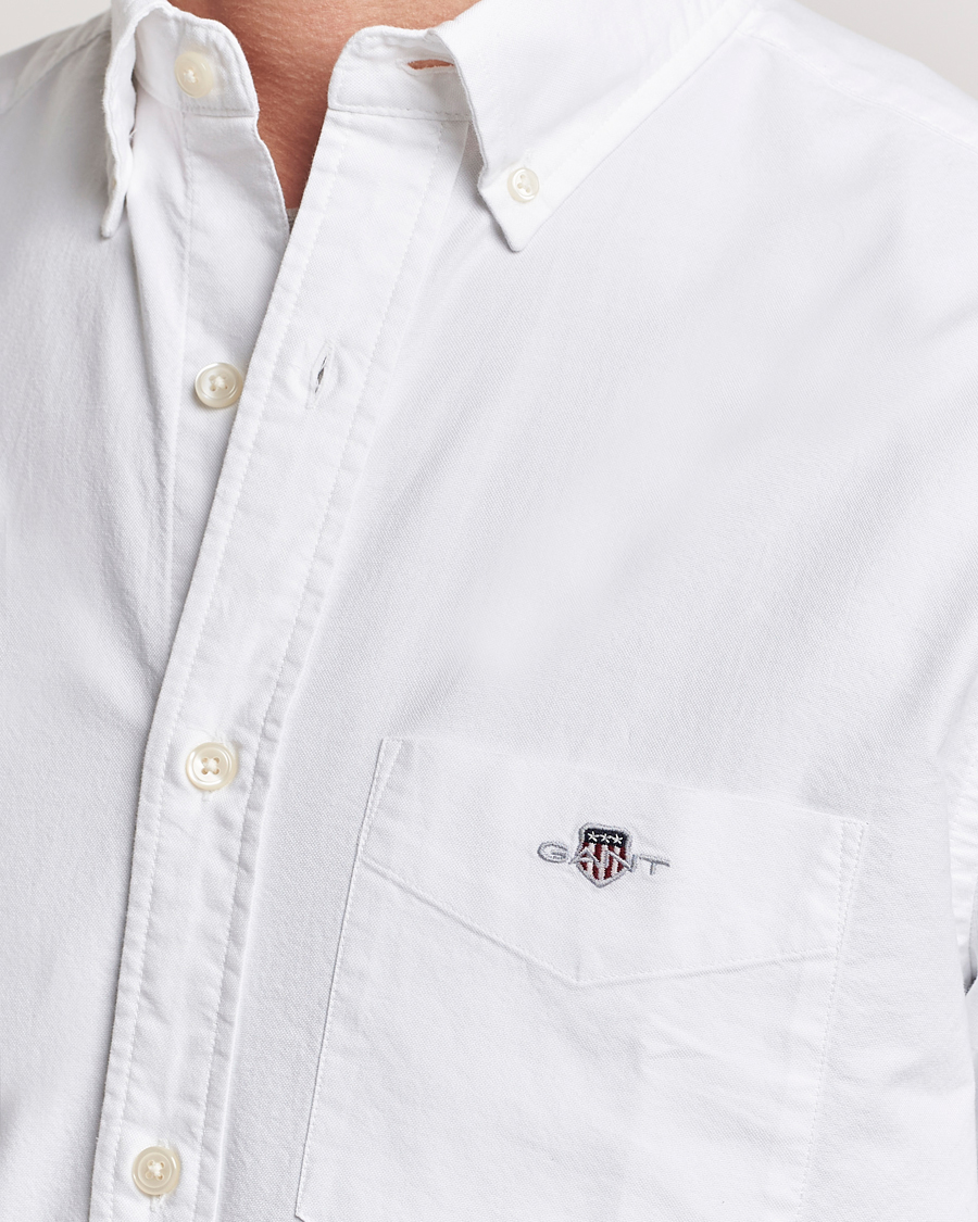 Herr | Skjortor | GANT | Regular Short Sleeve Oxford Shirt White