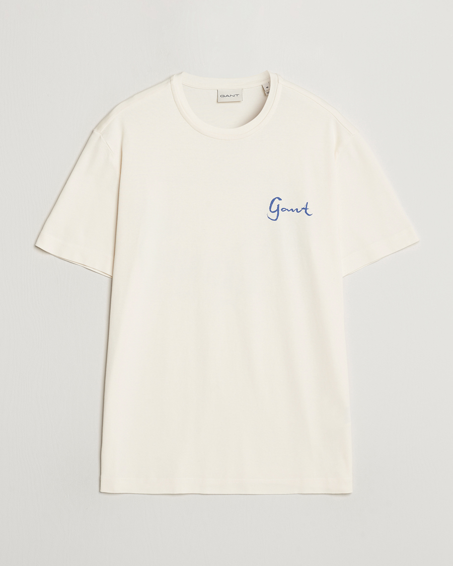 Herr | T-Shirts | GANT | Graphic Printed T-Shirt Cream