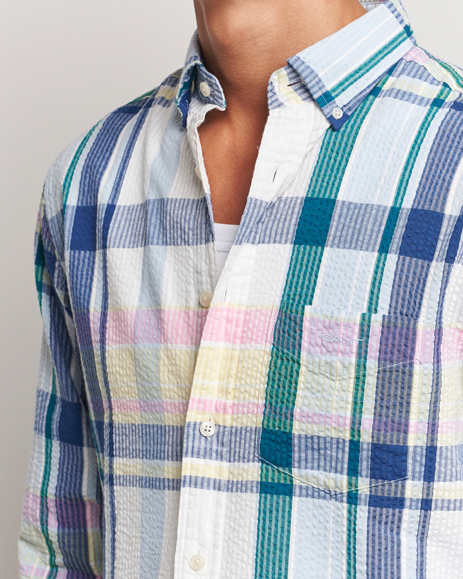 Herr | Skjortor | GANT | Reg Seersucker Madras Shirt Multi