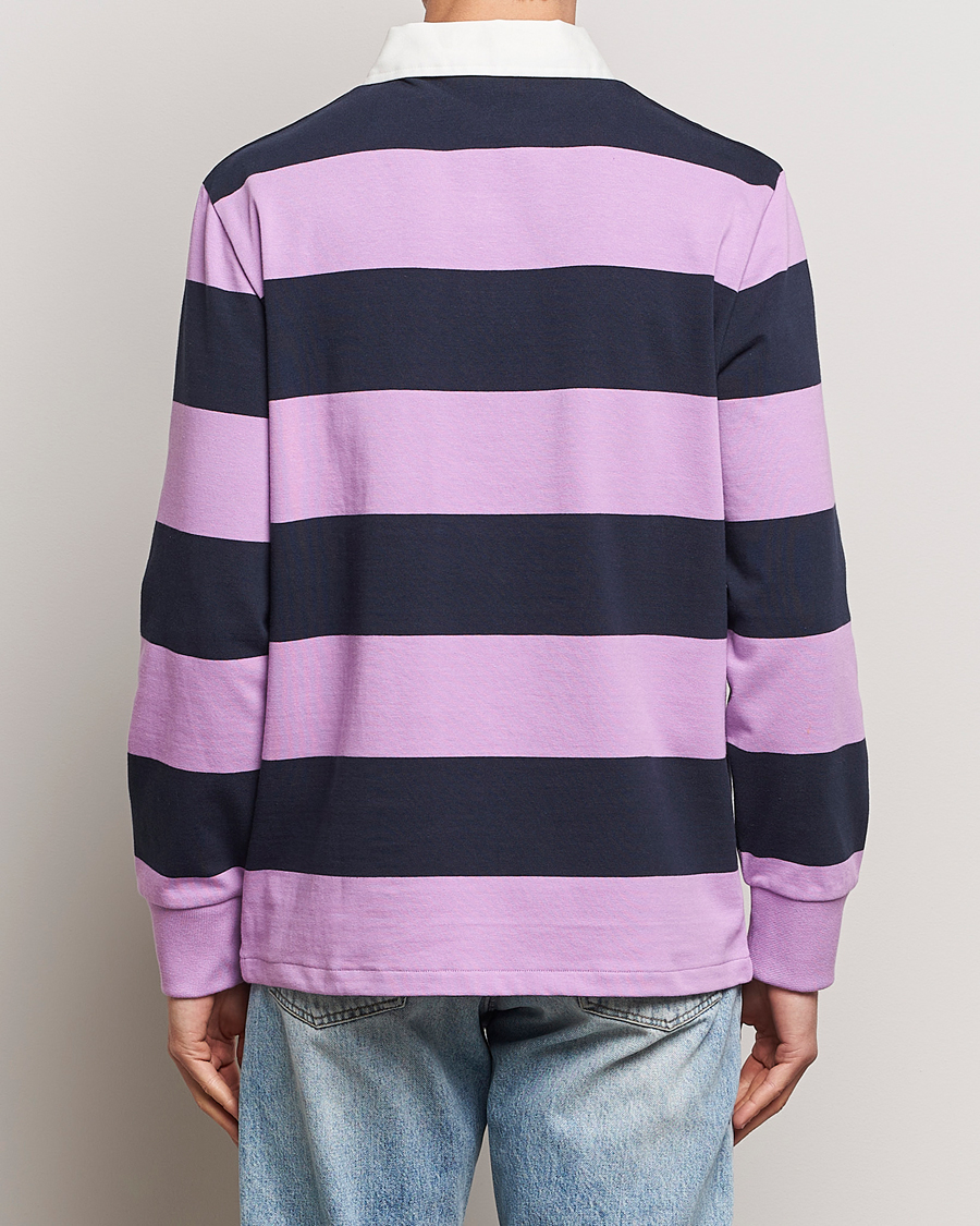 Herr | Tröjor | GANT | Reg Shield Striped Heavy Rugger Orchid Lilac
