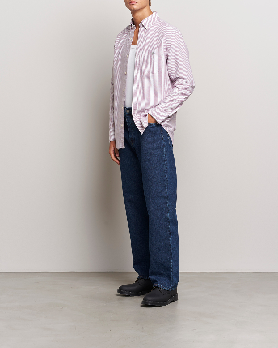 Herr | Skjortor | GANT | Reg Oxford Banker Stripe Shirt Pale Syren