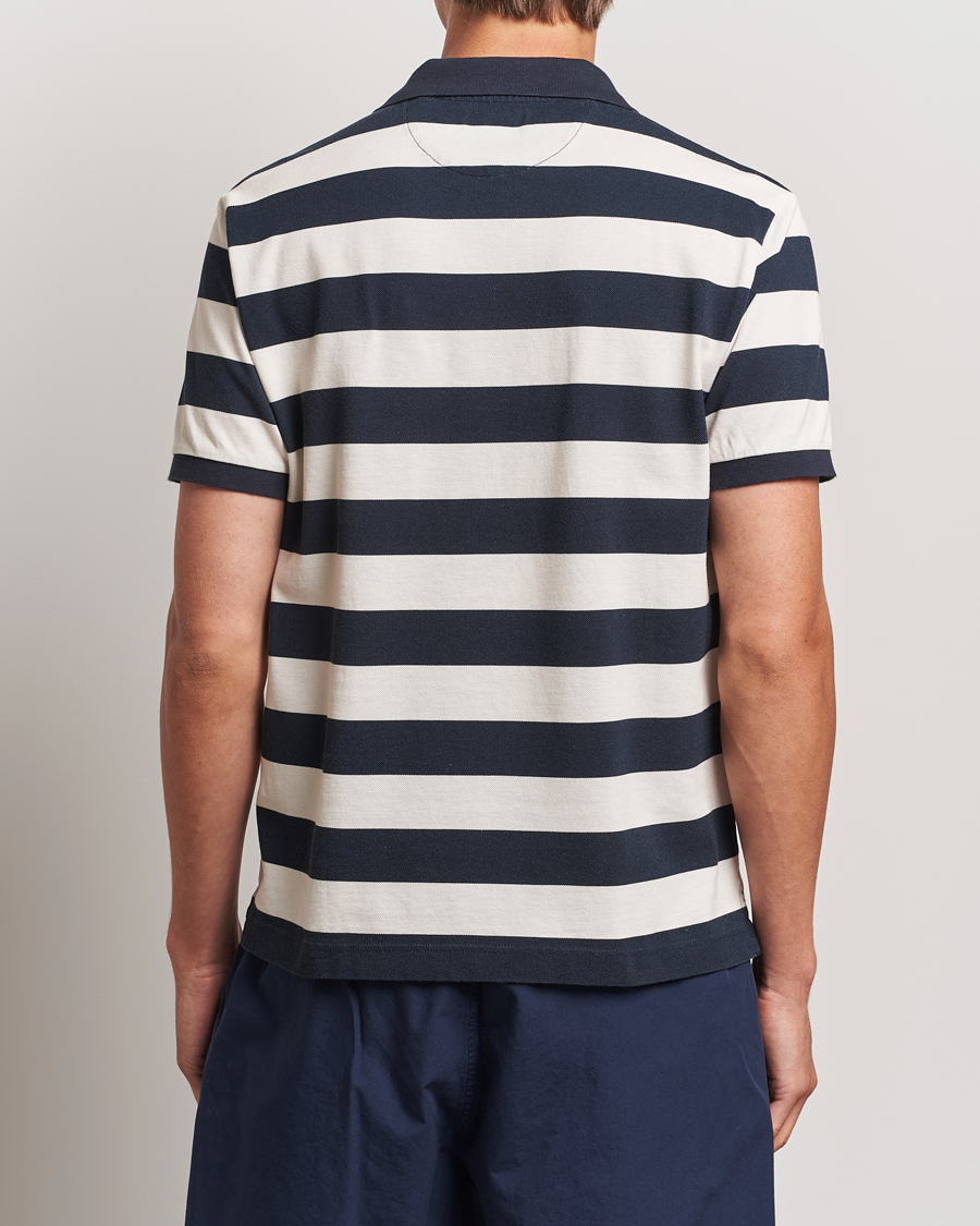 Herr | Pikéer | GANT | Heavy Washed Striped Polo Evening Blue