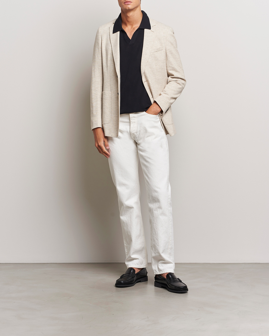 Herr | Kavajer | GANT | Slim Cotton/Linen Jersey Blazer Seed Melange