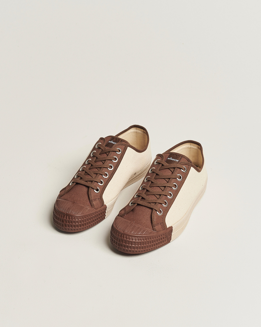 Herr | Skor | Novesta | Star Master Coloured Toe Sneaker Brown/Wheat