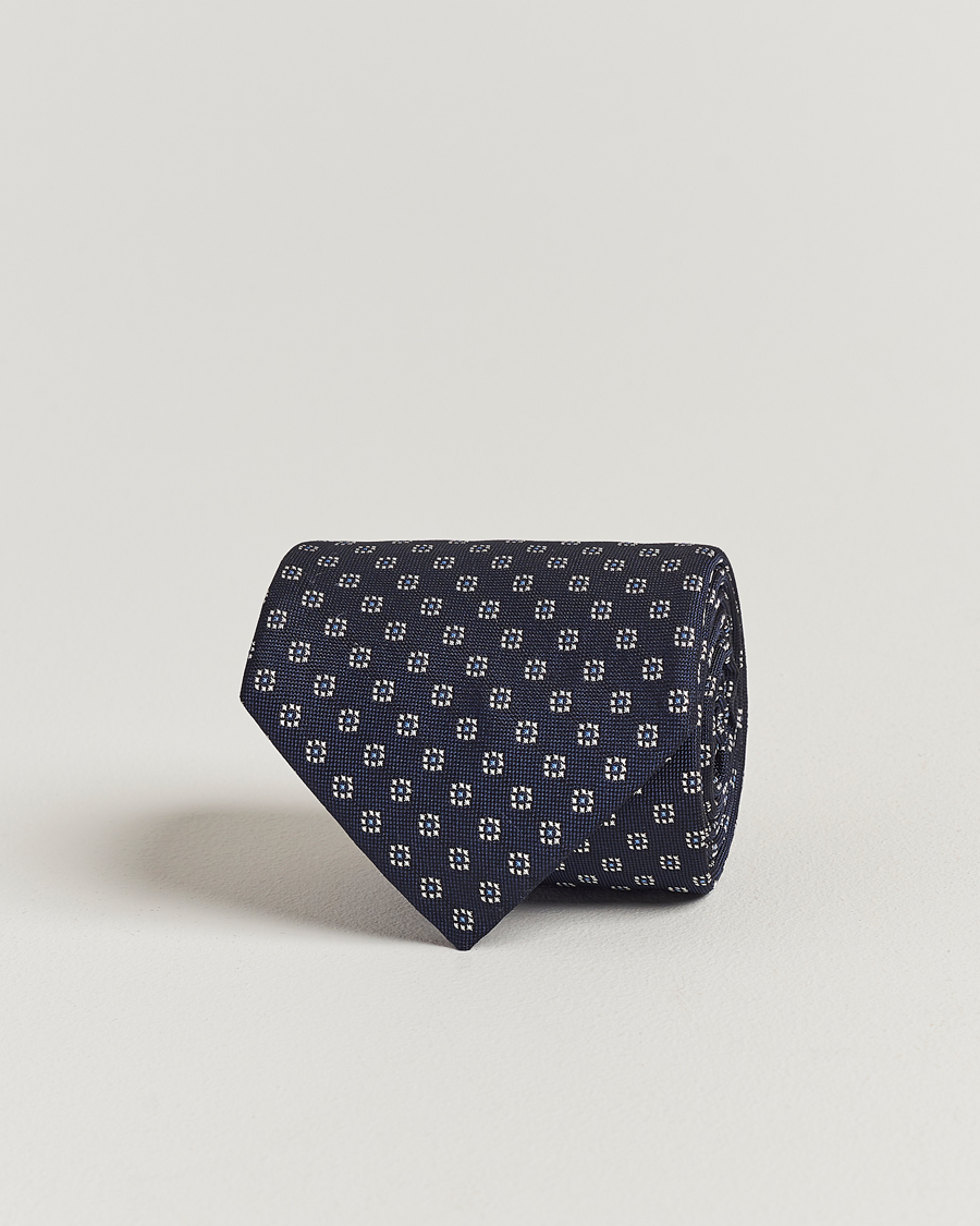 Herr |  | E. Marinella | 3-Fold Jacquard Silk Tie Navy