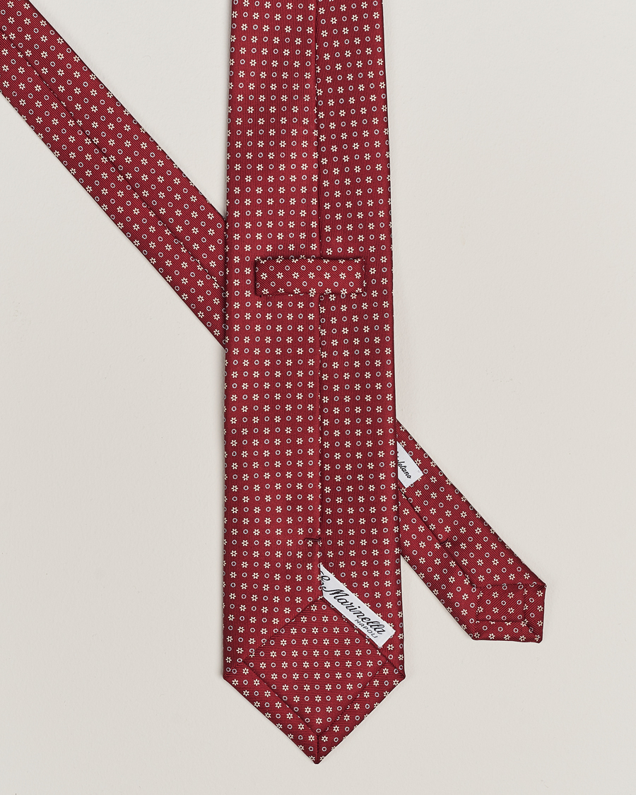 Herr | Accessoarer | E. Marinella | 3-Fold Printed Silk Tie Burgundy