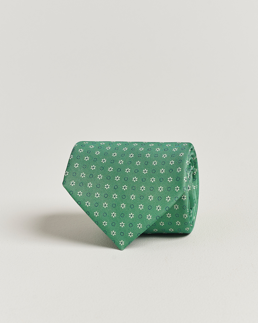 Herr |  | E. Marinella | 3-Fold Printed Silk Tie Green