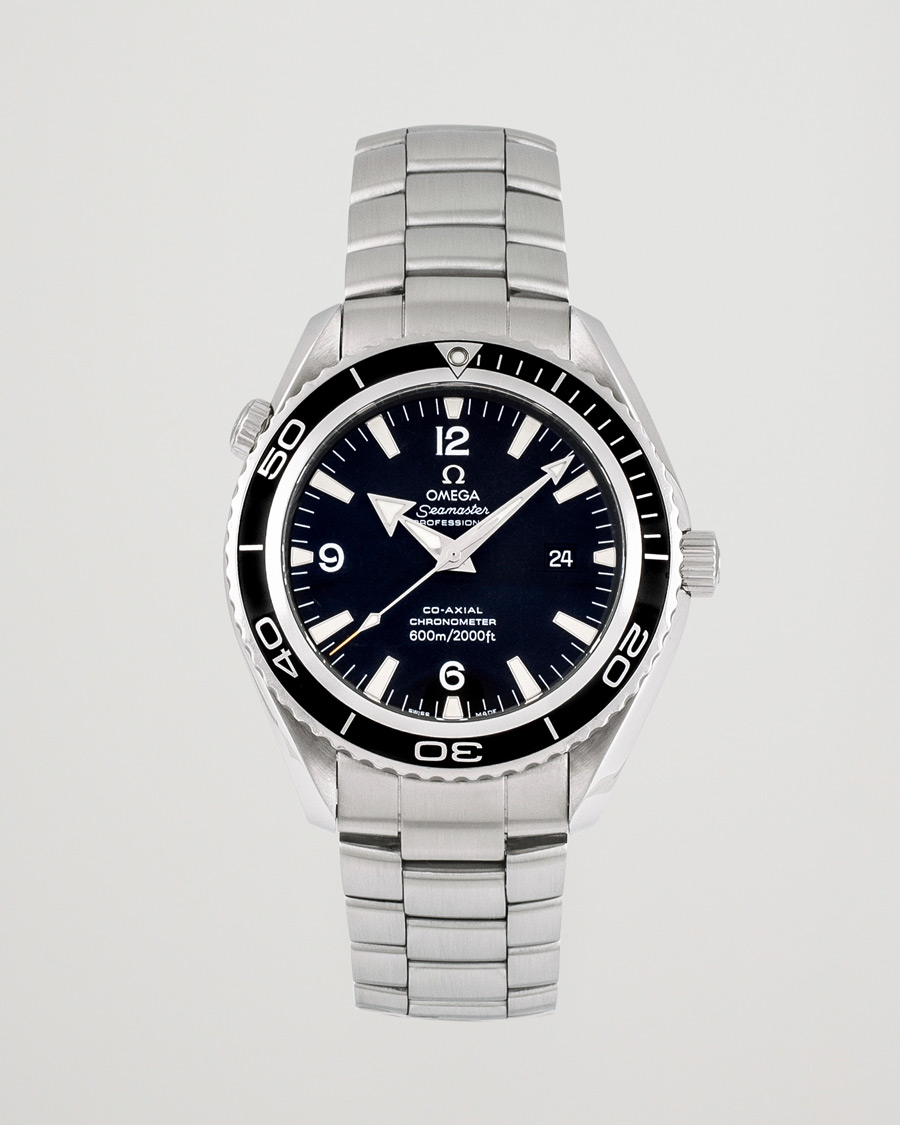 Herr | Omega Pre-Owned Seamaster Planet Ocean 2200.50.00 Steel Black Silver | Omega Pre-Owned | Seamaster Planet Ocean 2200.50.00 Steel Black Silver