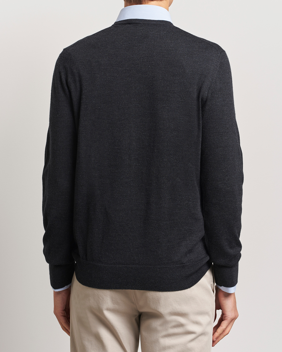 Herr | Tröjor | Charles Tyrwhitt | Pure Merino Crew Neck Jumper Dark Charcoal
