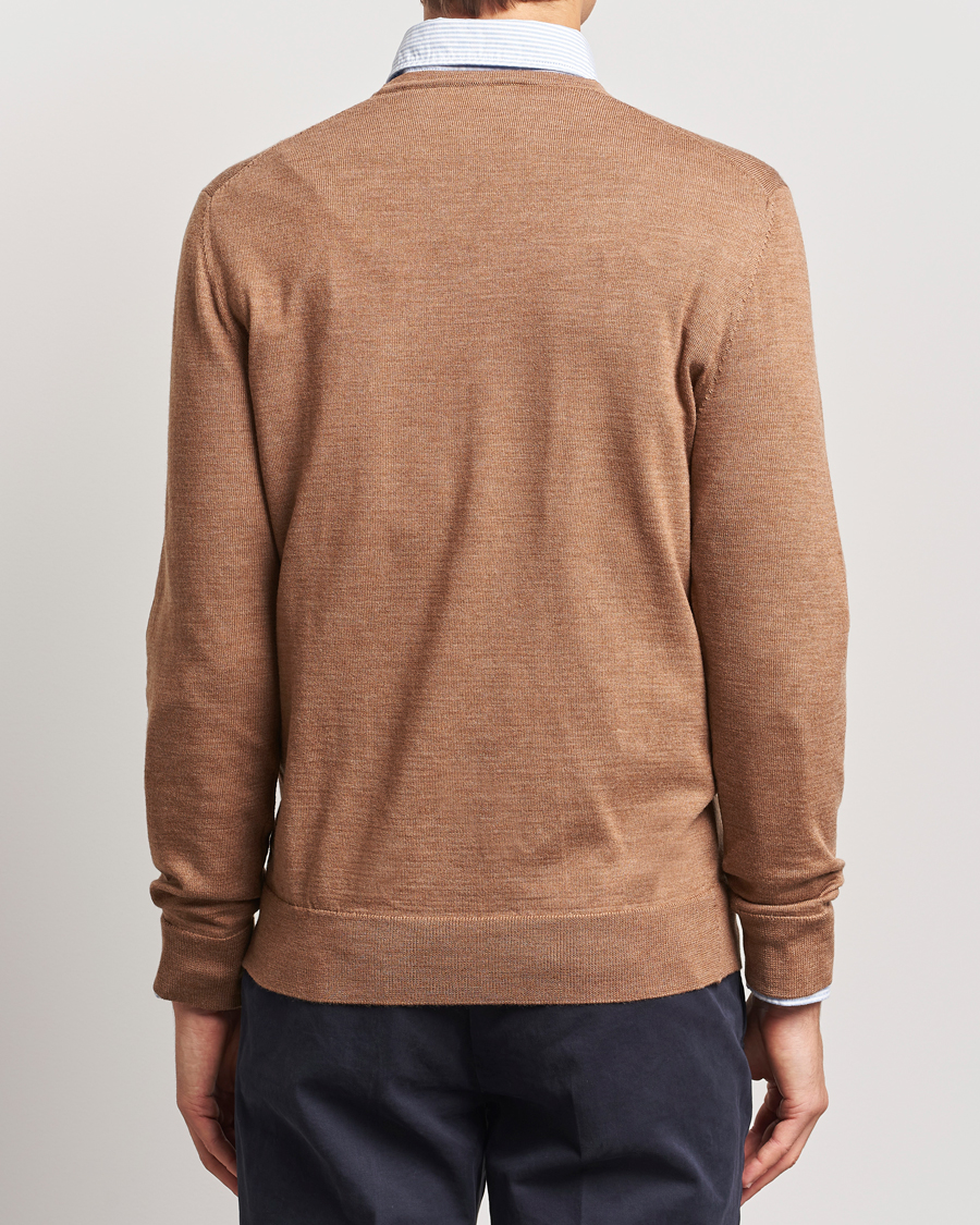 Herr | Tröjor | Charles Tyrwhitt | Pure Merino Crew Neck Jumper Sand